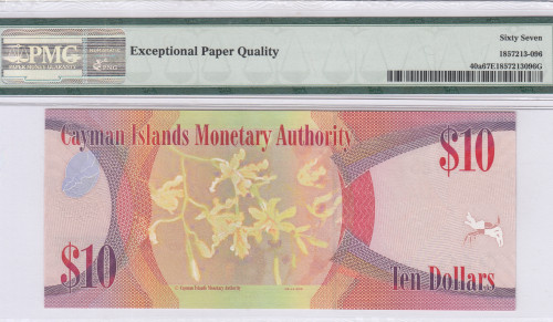Cayman Islands 10 Dollars 2010 P40a PMG67 EPQ