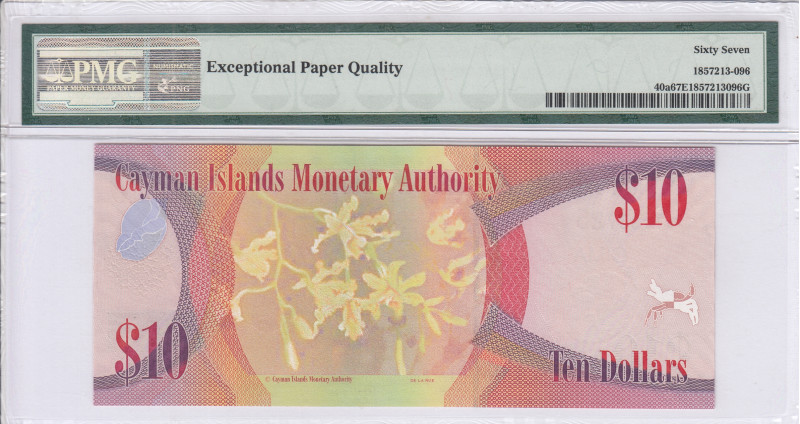 Cayman Islands 10 Dollars 2010 P40a PMG67 EPQ Cayman Islands 10 Dollars 2010 P40a PMG67 EPQ