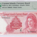 Cayman Islands 10 Dollars 1974 P7a PMG66 EPQ Cayman Islands 10 Dollars 1974 P7a PMG66 EPQ