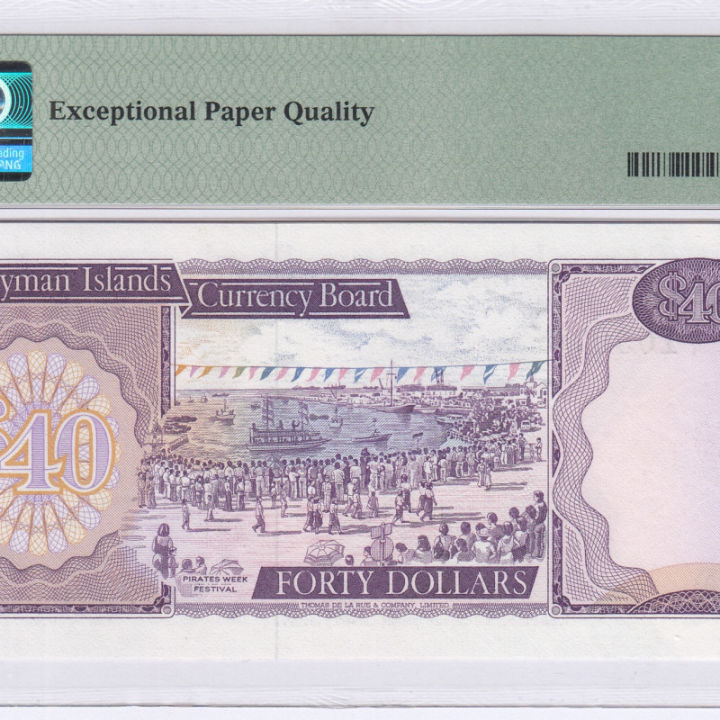 Cayman Islands 40 Dollars 1974 (1981) P9a PMG65 EPQ Cayman Islands 40 Dollars 1974 (1981) P9a PMG65 EPQ