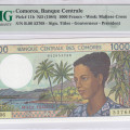 Comoros 1000 Francs1984 P11b PMG67 EPQ Comoros 1000 Francs1984 P11b PMG67 EPQ