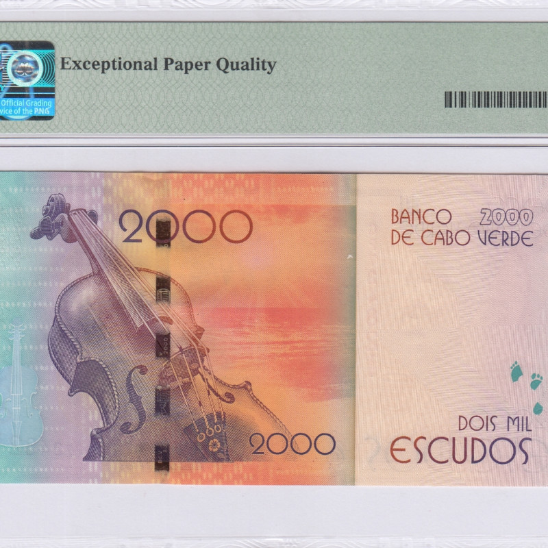 Cape Verde 2000 Escudos 5.7.2014 P74 PMG65 EPQ Cape Verde 2000 Escudos 5.7.2014 P74 PMG65 EPQ