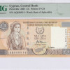 Cyprus 1 Pound 1.2.2001 P60c PMG68 EPQ