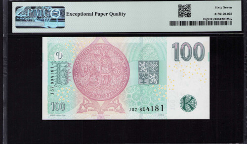 Czech Republic 100 Korun 2018 P18g PMG67 EPQ Czech Republic 100 Korun 2018 P18g PMG67 EPQ