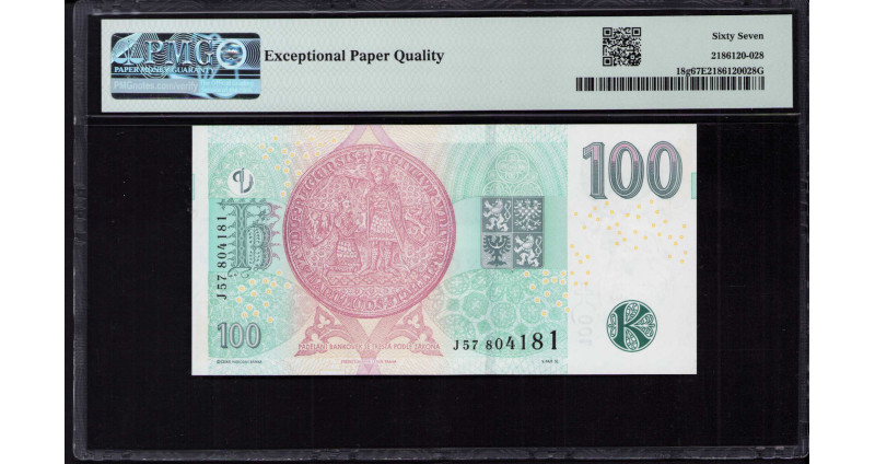 Czech Republic 100 Korun 2018 P18g PMG67 EPQ Czech Republic 100 Korun 2018 P18g PMG67 EPQ
