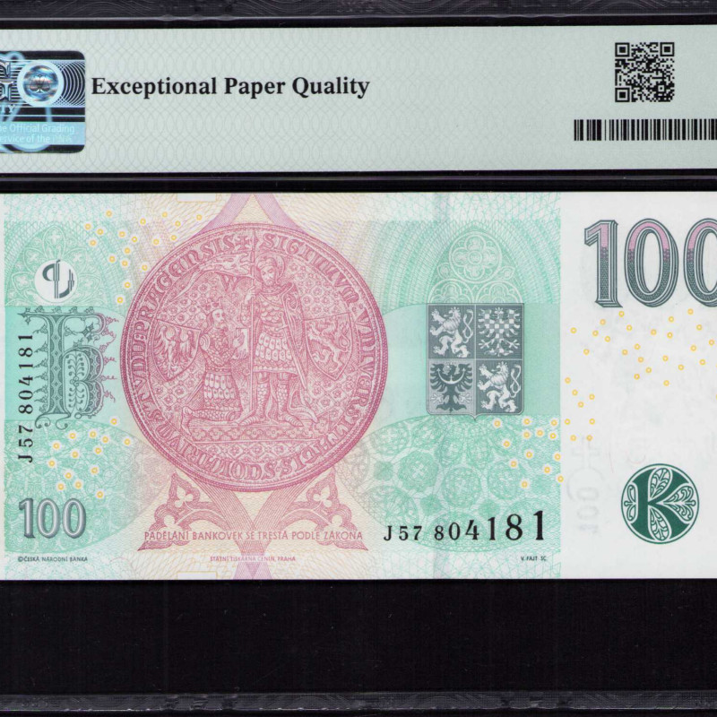 Czech Republic 100 Korun 2018 P18g PMG67 EPQ Czech Republic 100 Korun 2018 P18g PMG67 EPQ