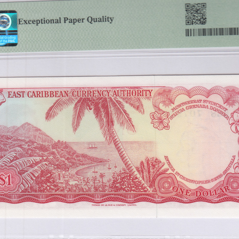 East Caribbean States 1 Dollar ND 1965 P13f PMG66 EPQ East Caribbean States 1 Dollar ND 1965 P13f PMG66 EPQ