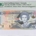 East Caribbean States 10 Dollars 2000 P38g PMG64 EPQ East Caribbean States 10 Dollars 2000 P38g PMG64 EPQ