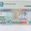 East Caribbean States 10 Dollars 2000 P38g PMG64 EPQ East Caribbean States 10 Dollars 2000 P38g PMG64 EPQ