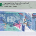 East Caribbean States 10 Dollars 2019 P56a PMG67 EPQ