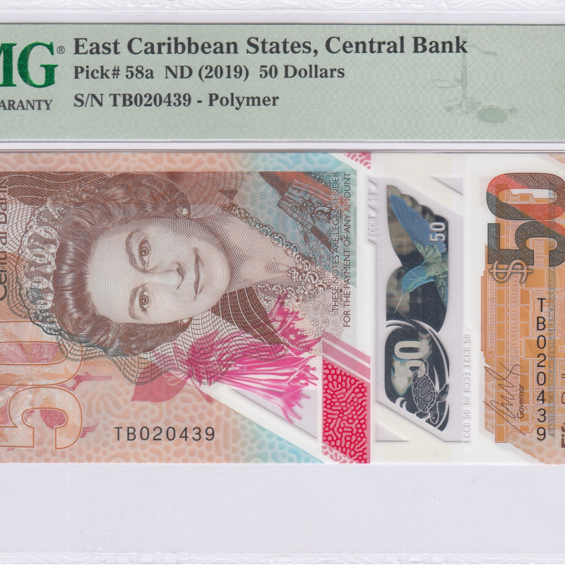 East Caribbean States 50 Dollars 2019 P58a PMG66 EPQ East Caribbean States 50 Dollars 2019 P58a PMG66 EPQ
