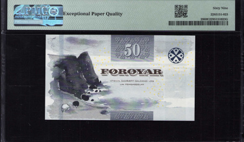 Faeroe Island 50 Kronur 2011 P29 PMG69 EPQ