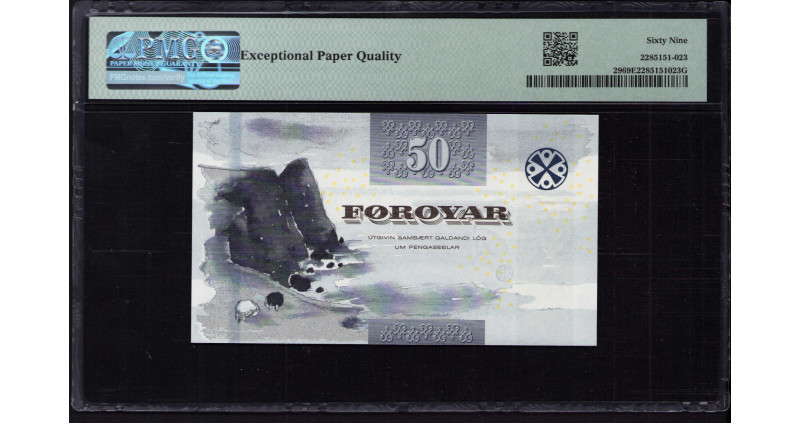Faeroe Island 50 Kronur 2011 P29 PMG69 EPQ Faeroe Island 50 Kronur 2011 P29 PMG69 EPQ