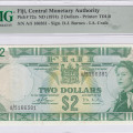 Fiji 2 Dollars 1974 P72a PMG65 EPQ