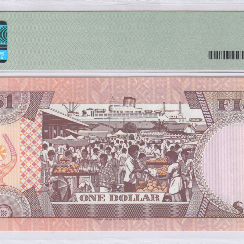 Fiji 1 Dollar 1980 P76a PMG58 Fiji 1 Dollar 1980 P76a PMG58
