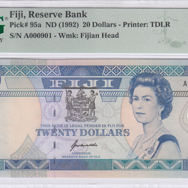 Fiji 20 Dollars1992 P95a PMG65 EPQ Fiji 20 Dollars1992 P95a PMG65 EPQ