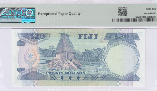 Fiji 20 Dollars1992 P95a PMG65 EPQ