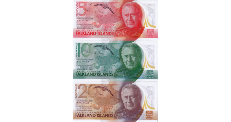 Falkland Islands Yeni set - 5,10,20 Pounds 14.08.2025 Falkland Islands Yeni set - 5,10,20 Pounds 14.08.2025