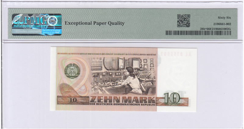 Germany - Democratic Republic 10 Mark 1971 P28b* PMG66 EPQ Replacement Germany - Democratic Republic 10 Mark 1971 P28b* PMG66 EPQ Replacement