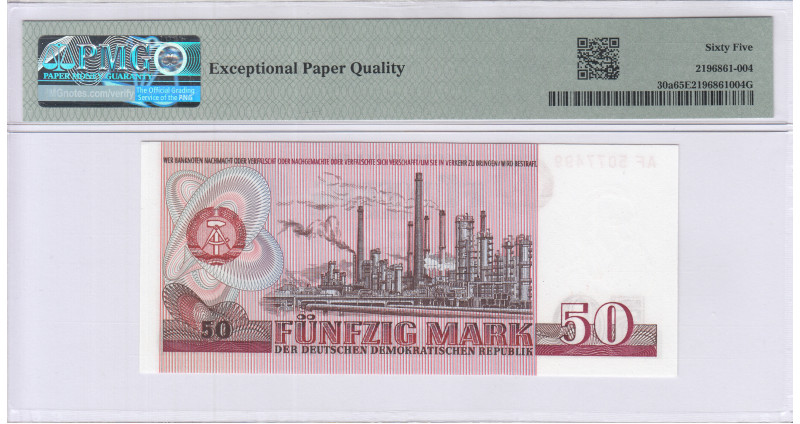 Germany - Democratic Republic 50 Mark 1971 P30a PMG65 EPQ Germany - Democratic Republic 50 Mark 1971 P30a PMG65 EPQ