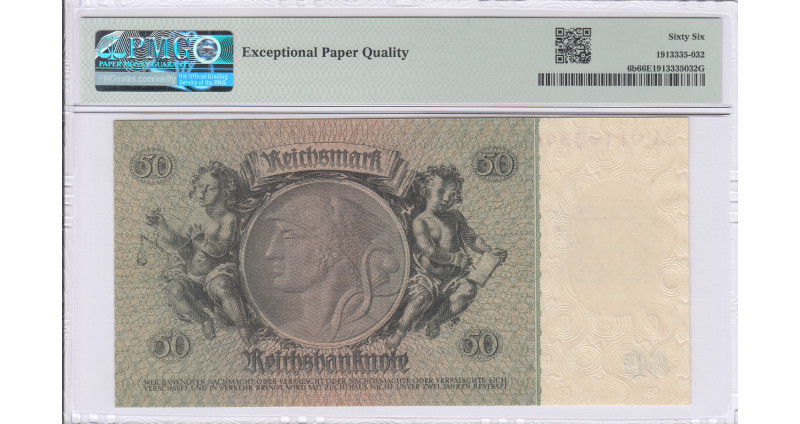 Germany - Democratic Republic 50 D.Mark 1948 P6b PMG66 EPQ Germany - Democratic Republic 50 D.Mark 1948 P6b PMG66 EPQ