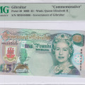 Gibraltar 5 Pounds 2000 P29 PMG67 EPQ Gibraltar 5 Pounds 2000 P29 PMG67 EPQ