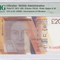 Gibraltar 20 Pounds 1.1.2011 P37 PMG68 EPQ Gibraltar 20 Pounds 1.1.2011 P37 PMG68 EPQ
