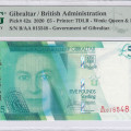 Gibraltar 5 Pounds 2020 P42a PMG66 EPQ Gibraltar 5 Pounds 2020 P42a PMG66 EPQ