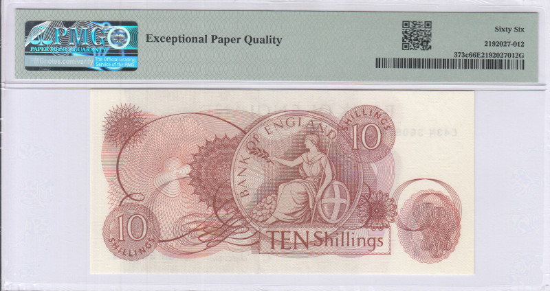 Great Britain 10/- Shillings ND1966-70 P373c PMG67 EPQ Great Britain 10/- Shillings ND1966-70 P373c PMG67 EPQ