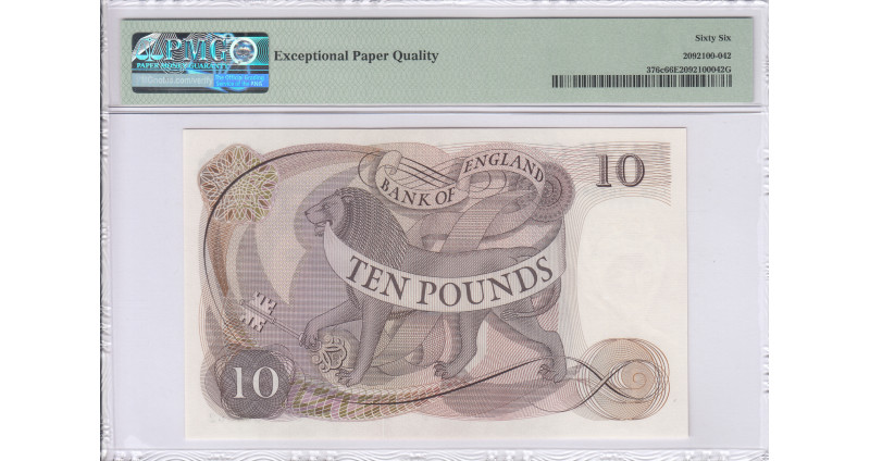 Great Britain 10 Pounds 1970-75 P376c PMG66 EPQ Great Britain 10 Pounds 1970-75 P376c PMG66 EPQ