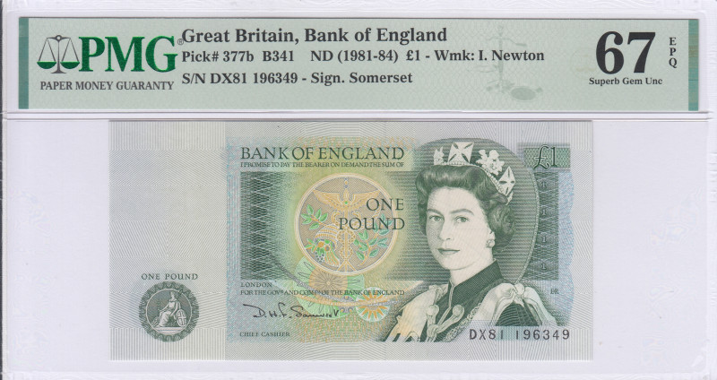 Great Britain 1 Pound 1981-84 P377b PMG67 EPQ Great Britain 1 Pound 1981-84 P377b PMG67 EPQ