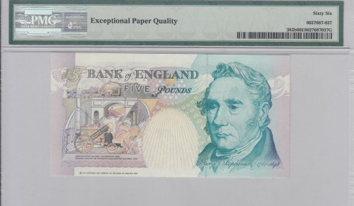 Great Britain 5 Pounds 1990 (ND 1991-98) P382b PMG66 EPQ