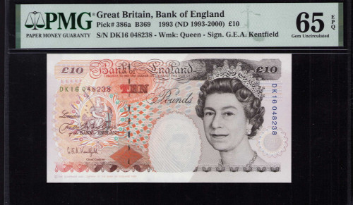 Great Britain 10 Pounds 1993 (ND 1993-2000) P386a PMG65 EPQ