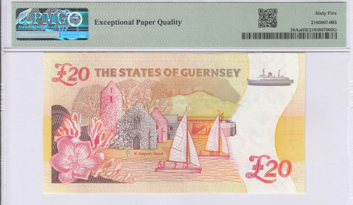 Guernsey 20 Pounds 2023 P58Aa PMG65 EPQ