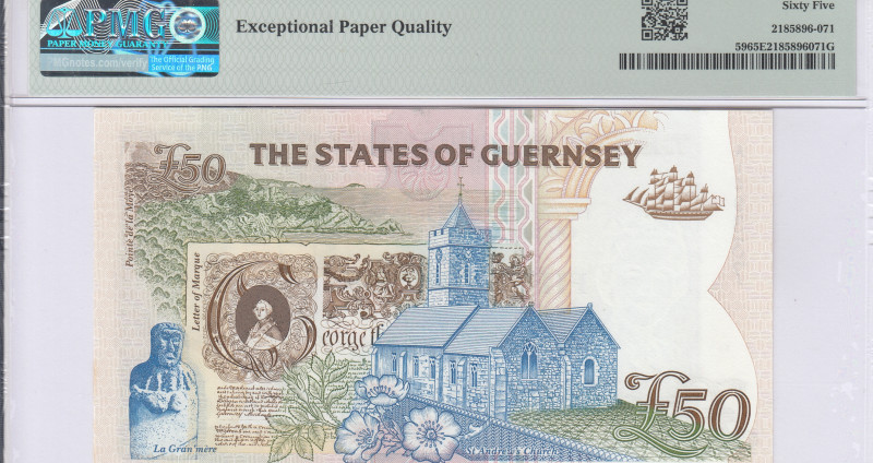 Guernsey 50 Pounds 1994 P59 PMG65 EPQ Guernsey 50 Pounds 1994 P59 PMG65 EPQ