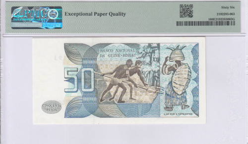 Guinea - Bissau 50 Pesos 24.9.1975 P1 PMG66 EPQ