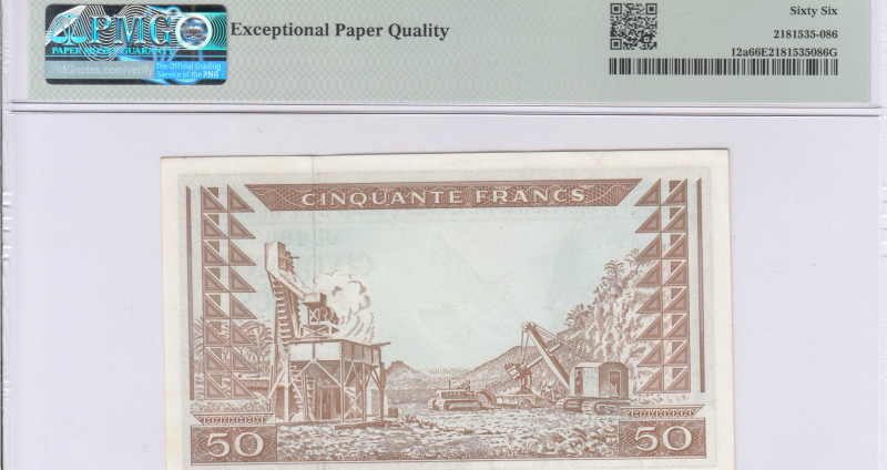 Guinea 50 Francs 1.3.1960 P12a PMG66 EPQ Guinea 50 Francs 1.3.1960 P12a PMG66 EPQ