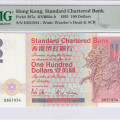 Hong Kong, Standard Chartered Bank 100 Dollars 1.7.1997 P287b PMG67 EPQ Hong Kong, Standard Chartered Bank 100 Dollars 1.7.1997 P287b PMG67 EPQ