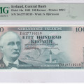 Iceland 100 Kronur 29.3.1961 P44a PMG66 EPQ Iceland 100 Kronur 29.3.1961 P44a PMG66 EPQ