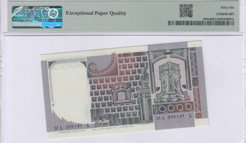 Italy 10,000 Lire 1976 P106a PMG66 EPQ Italy 10,000 Lire 1976 P106a PMG66 EPQ