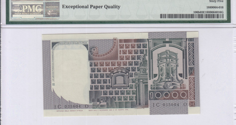 Italy 10000 Livre 3.11.1982 P106b PMG65 EPQ Italy 10000 Livre 3.11.1982 P106b PMG65 EPQ