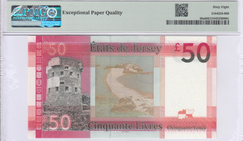 Jersey 50 Pound ND 2010 P36a PMG68 EPQ