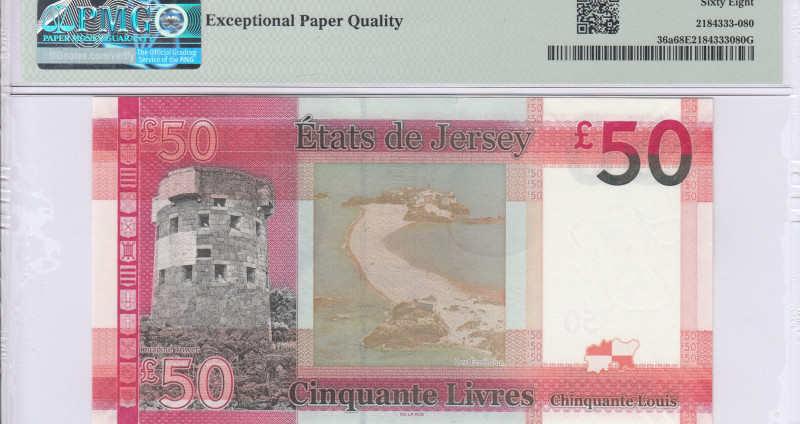 Jersey 50 Pound ND 2010 P36a PMG68 EPQ Jersey 50 Pound ND 2010 P36a PMG68 EPQ