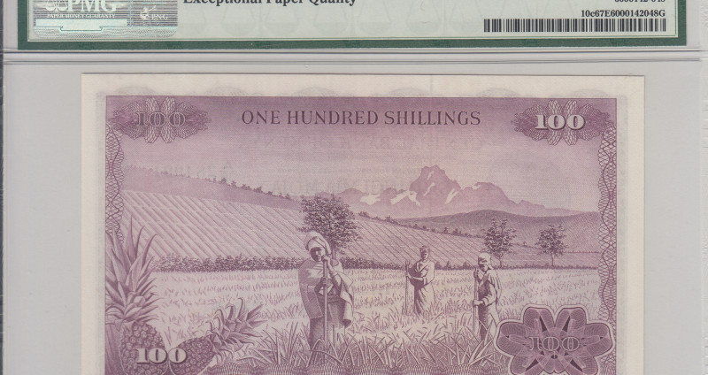 Kenya 100/- Shillings 1.7.1972 P10c PMG67 EPQ Kenya 100/- Shillings 1.7.1972 P10c PMG67 EPQ