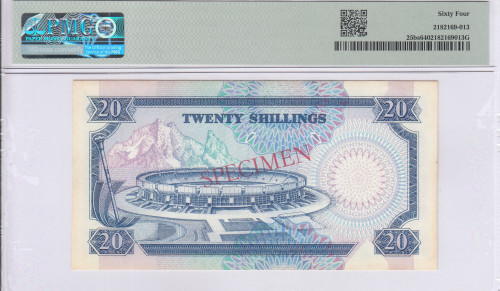 Kenya 20/- Shillings 1.7.1989 P25bs PMG64