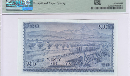 Kenya 20/- Shillings 1.7.1972 P8c PMG64 EPQ