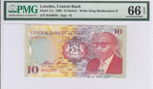 Lesotho 10 Maloti 1989 P11a PMG66 EPQ