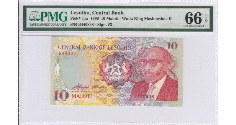 Lesotho 10 Maloti 1989 P11a PMG66 EPQ