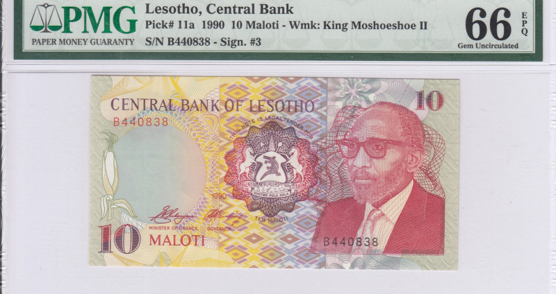 Lesotho 10 Maloti 1989 P11a PMG66 EPQ Lesotho 10 Maloti 1989 P11a PMG66 EPQ