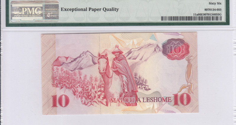 Lesotho 10 Maloti 1989 P11a PMG66 EPQ Lesotho 10 Maloti 1989 P11a PMG66 EPQ